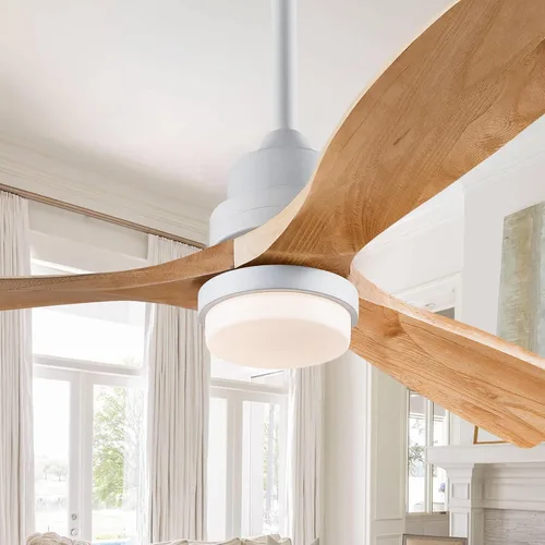 Vista 13 de Ventiladores de techo de 36 pulgadas para exteriores con luces y control remoto, ventiladores de techo de madera para exteriores regulables de 3