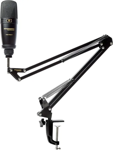 Vista 8 de Marantz Professional MPM-1000U - Micrófono de condensador USB para juegos, streaming y podcasting - Interfaz de audio incorporada, soporte