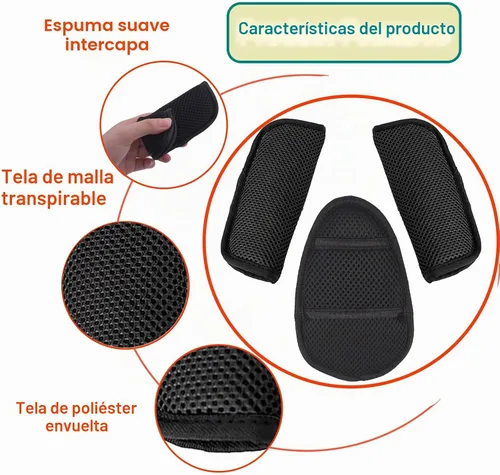 Vista 4 de Universal 5 Point High Chairs Safety Harness Strap Belt,Adjustable Harness Seatbelt Straps Negro