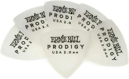 Vista 12 de Ernie Ball Prodigy Púas para guitarra, escudo grande, negro 1.5mm, paquete de 6 (P09332)