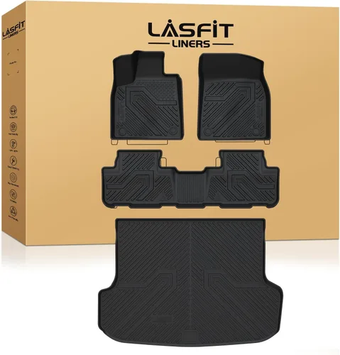 Vista 28 de LASFIT Alfombrillas para Freightliner Cascadia 2008-2017, protección para todo tipo de clima, revestimientos de automóvil de elastómero