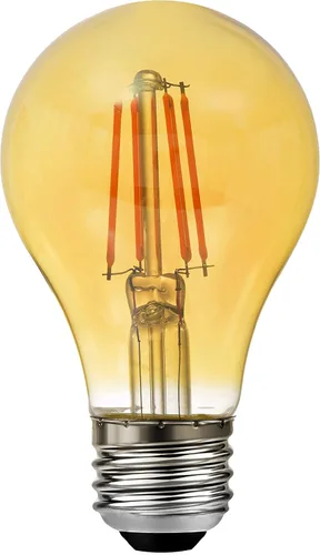 Vista 2 de Sylvania - Bombilla LED vintage A19, equivalente a 40 W, eficiencia de 4.5 W, 13 años, 380 lúmenes, regulable, brillo ámbar, 1 paquete (75347)