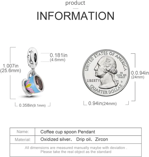Vista 2 de Parmuz Charms for Bracelets 925 Sterling Silver summer travel Ocean Lucky charm beads Pendant Jewelry for Woman Mom