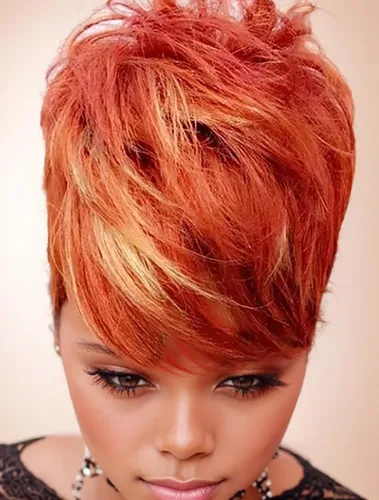 Vista 10 de Pixie Cut Wigs with Bangs Synthetic Wigs for Black Women Pixie Wig Short Haircuts (Nicelatus - 1057)