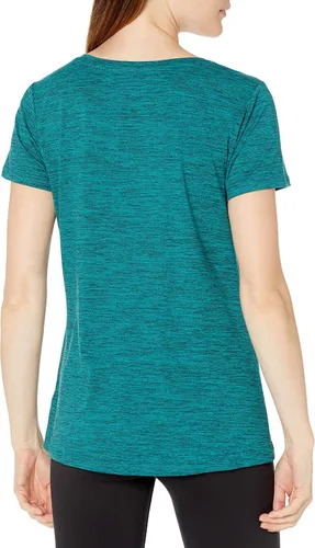 Vista 64 de Amazon Essentials Camiseta de manga corta con cuello redondo para mujer, de secado rápido, para entrenamiento, gimnasio, paquete múltiple