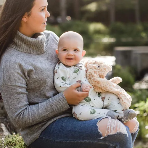 Vista 3 de Burts Bees Baby - Pijama de una pieza de 100 algodón orgánico con cremallera frontal mameluco de bebé para dormir