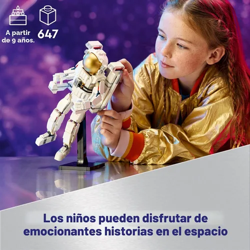 Vista 3 de LEGO Creator 3 en 1 Juguete de Astronauta Espacial, Set de Construcción que se Transforma de Figura de Astronauta a Perro a Jet Víbora, Idea