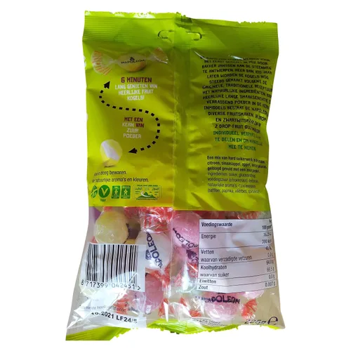 Vista 4 de Napoleon Candy Sours Surtido Mezcla de 5 caramelos con sabor a frutas Napoleon Candy Fizzy Inside Bolsa de 7.93 onzas
