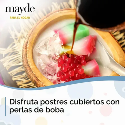 Vista 4 de Mayde Popping Boba Pearls para bebidas y postres, arándano, 7 libras