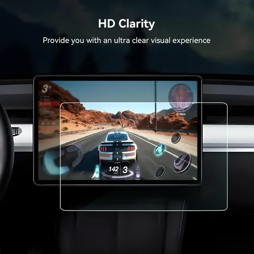 Vista 3 de Protector de pantalla para Tesla Model 3/Y, accesorios de 15 pulgadas, protector de pantalla táctil brillante para el modelo Y (2025 ~ 2020)