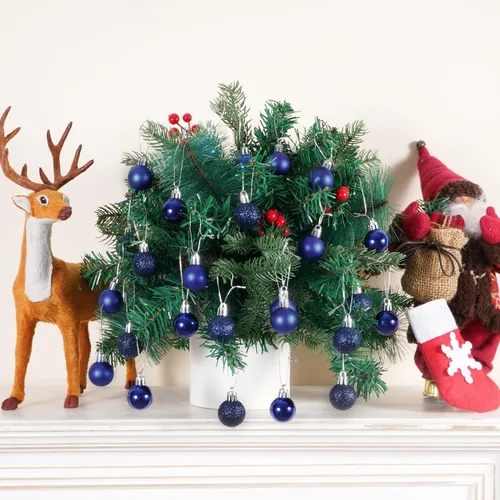 Vista 6 de GOODLYGHTS 30 Adornos de Bola de Navidad, 1.18" Decoraciones de Árbol de Navidad Irrompibles, Bola Colgante Perfecta para Decoración de Fiestas
