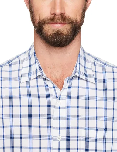Vista 5 de Tienda Essentials - Camisa de popelina de manga corta de ajuste regular para hombre