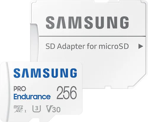 Vista 2 de Samsung PRO Endurance - Tarjeta de memoria MicroSDXC de 256 GB con adaptador para cámara de salpicadero, cámara corporal y cámara de seguridad