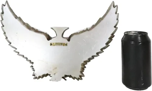 Vista 7 de Ebros Gift Ángel gótico cráneo alado con cruz de crucifijo rojo decoración de pared placa tiempo espera a nadie hombre guardián ángel calavera
