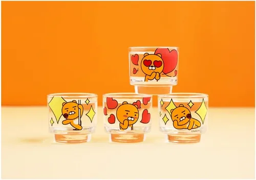 Vista 3 de Kakao Ryan Soju Glass Soju Shot Glasses 4p Magic Temperatura alterna