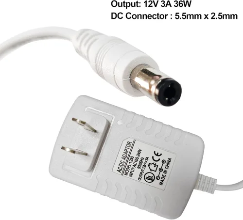 Vista 4 de Cable de alimentación de repuesto de 12 V 3 A para 4moms Mamaroo 2/4, RockaRoo Baby Swing adaptador de corriente alterna cargador de cable de 6.6