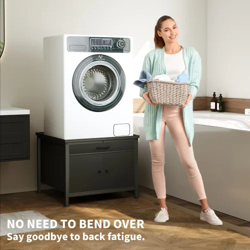 Vista 5 de LUCKUP Pedestal de lavandería para lavadora y secadora, soporte base de plataforma resistente de 29 pulgadas, ajuste universal para todas