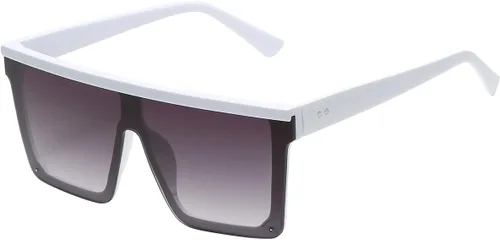 Vista 18 de Dollger - Gafas de sol cuadradas de gran tamaño para mujer y hombre, de moda, armazón negro con parte superior plana