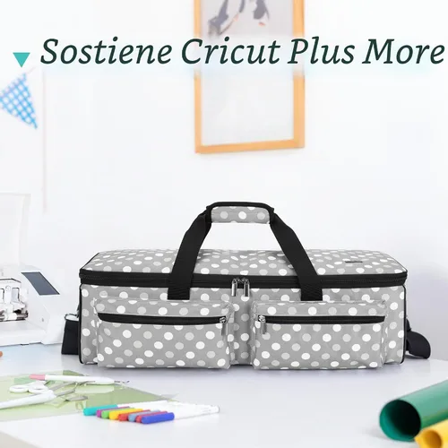Vista 8 de LUXJA Bolsa de transporte compatible con Cricut Explore Air y Maker, puntos