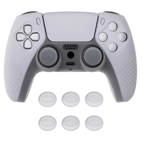 Vista 12 de eXtremeRate PlayVital Aqua Green 3D Studded Edition Anti-Slip Silicone Cover Skin for ps5 Controller, Soft Rubber Case for PS5 Wireless Controller