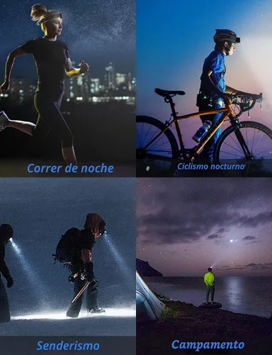 Vista 7 de Paquete de 2 faros delanteros con sensor de movimiento 4 en 1, 500 lúmenes