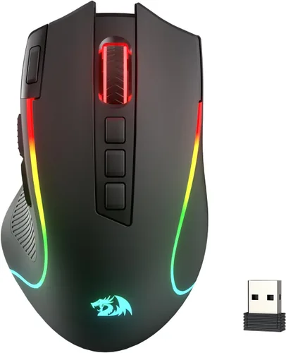 Vista 15 de Redragon M612AK PRO RGB Anime Mouse para Juegos, ratón óptico con cable/inalámbrico de 8000 DPI con 9 botones programables y 7 modos