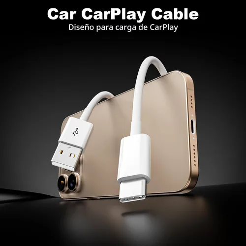 Vista 6 de 2Pack USB A to USB C Cable for iPhone 18/17/16/15 All Series (White-3 ft) Cargador de coche tipo C 3A carga rápida y transferencia de datos de 480