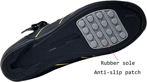 Vista 2 de Zapatos de ciclismo de carretera para hombre, zapatos de ciclismo antideslizantes de fibra, zapatos transpirables frescos de moda