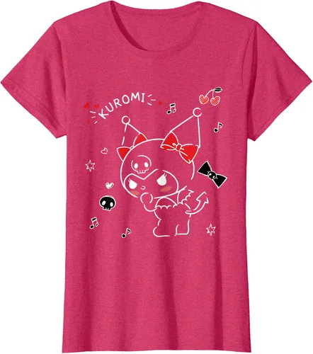 Vista 9 de Kuromi Camiseta Mischievous Tee Shirt Negro