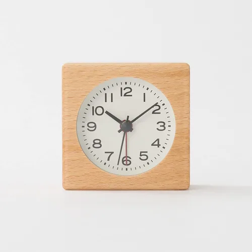 Vista 5 de Muji Reloj digital con alarma, pequeño, blanco