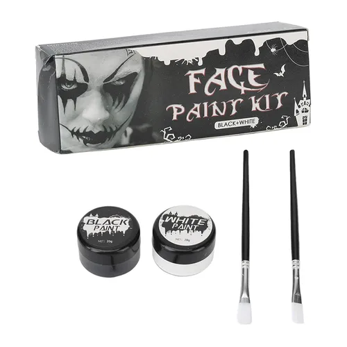 Vista 6 de GOWENIC Juego de regalo de pintura facial de Halloween de 2 piezas