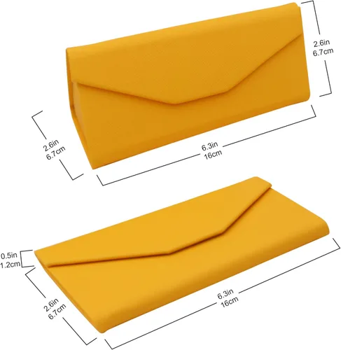 Vista 102 de Real Sic Funda para lentes de sol para hombres y mujeres, soporte magnético plegable para lentes de sol, inspirado en el color sólido