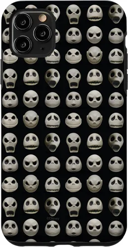 Vista 13 de Funda negra para iPhone 13 Pro Max Disney The Nightmare Before Christmas Jack Expressions