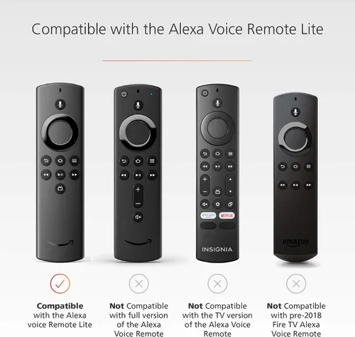 Vista 6 de Funda hecha para Amazon Remote Cover Case, para Alexa Voice Remote Lite Negro