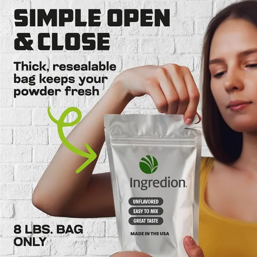Vista 4 de Bolsa a granel con aislamiento de proteína de guisante premium sin OMG (8 lb)