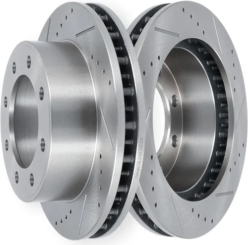 Vista 11 de SCITOO Rotores de freno trasero para Honda para CR-V 2002-2004 Frenos de disco perforados y ranurados Rotores de reemplazo: 31304 Brakes Kit Fit