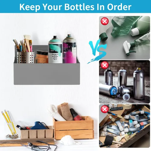 Vista 5 de Soporte Magnético para Latas de Aerosol en Spray, Soporte Magnético para Botellas de Caja de Herramientas, Estante de Almacenamiento para Caja