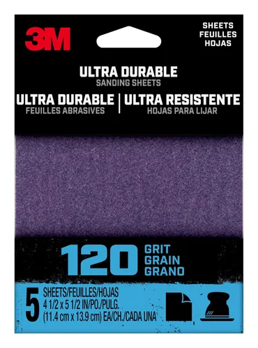 Vista 9 de 3M™ Lijado eléctrico ultraduradero de 1/4 de hoja, grano 60, 1/4Sht5pk60, 5 unidades, 20/caja