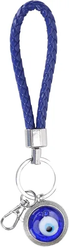 Vista 2 de 5 llaveros de mal de ojo, dije azul de ojo malvado, colgantes de cristal turco para manualidades con llavero, adorno colgante, accesorios