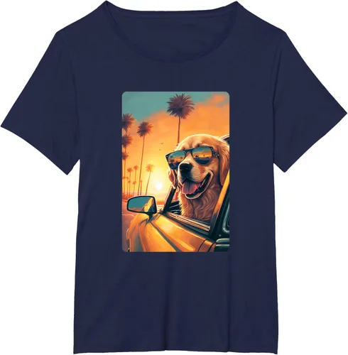Vista 23 de Golden Retriever - Camiseta divertida de Golden Retriever con lentes, Negro
