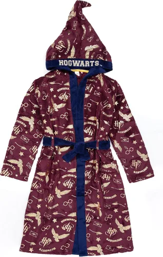 Vista 3 de Harry Potter Bata de pijama para niños con opciones rojas o azules, Azul