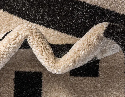 Vista 8 de Unique Loom Athens Collection - Alfombra clásica geométrica moderna con diseño de bordes, 3 pies 3 pulgadas x 5 pies 3 pulgadas, negro/beige negro
