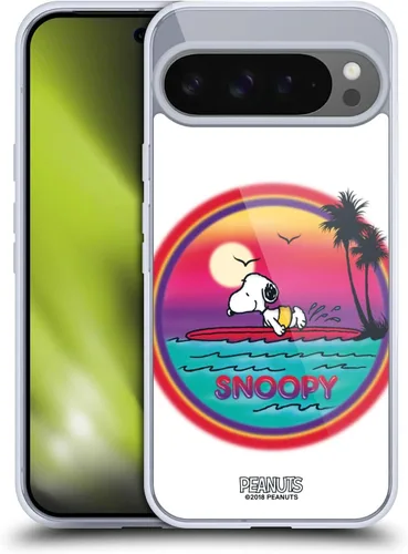 Vista 205 de Head Case Designs Officially Licensed Peanuts Beach Surf Snoopy Boardwalk Airbrush Gel Case [Military Grade Protection] Compatible with Google Pixel