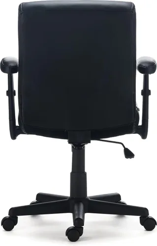 Vista 6 de Staples Silla ergonómica de piel sintética, ajustable, giratoria
