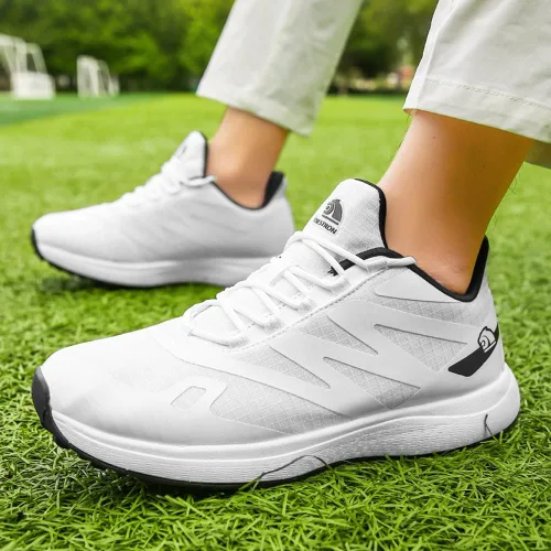 Vista 4 de Zapatos de golf para hombre, zapatos de golf profesionales, transpirables, sin pinchos, zapatos deportivos antideslizantes para caminar