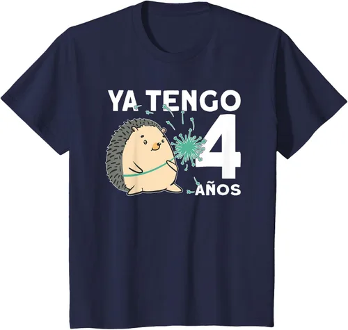Vista 10 de Niños Niños 4 Cumpleaños erizo Ya tengo 4 años Camiseta