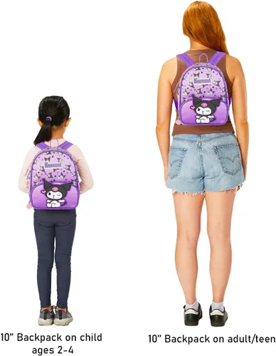 Vista 7 de Kuromi 10" Mini Mochila Set - Bolso de piel sintética con marcador Sanrio Bundle