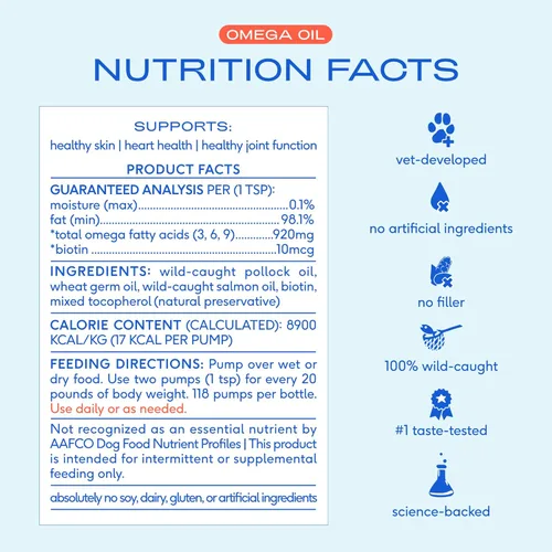 Vista 6 de Native Pet Aceite de pescado Omega 3 (8 onzas) y aceite de salmón Sockeye para perros (8 onzas) – Promueve una piel sana, un pelaje brillante