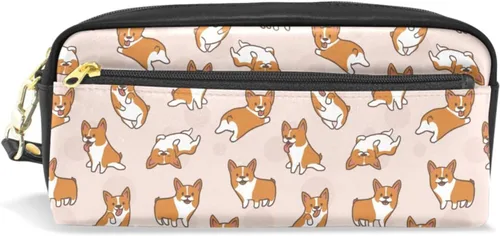 Vista 9 de Estuche portátil de gran capacidad con diseño floral de frutas de fresa, bolsa de maquillaje de piel sintética, organizador de maquillaje con asa