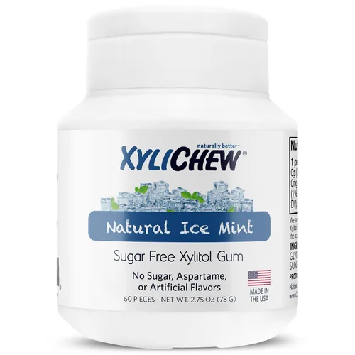Vista 19 de Xylichew Goma de mascar 100% xilitol sin OMG, sin aspartamo, sin gluten y sin azúcar, cuidado bucal natural, alivia el mal aliento y la boca seca